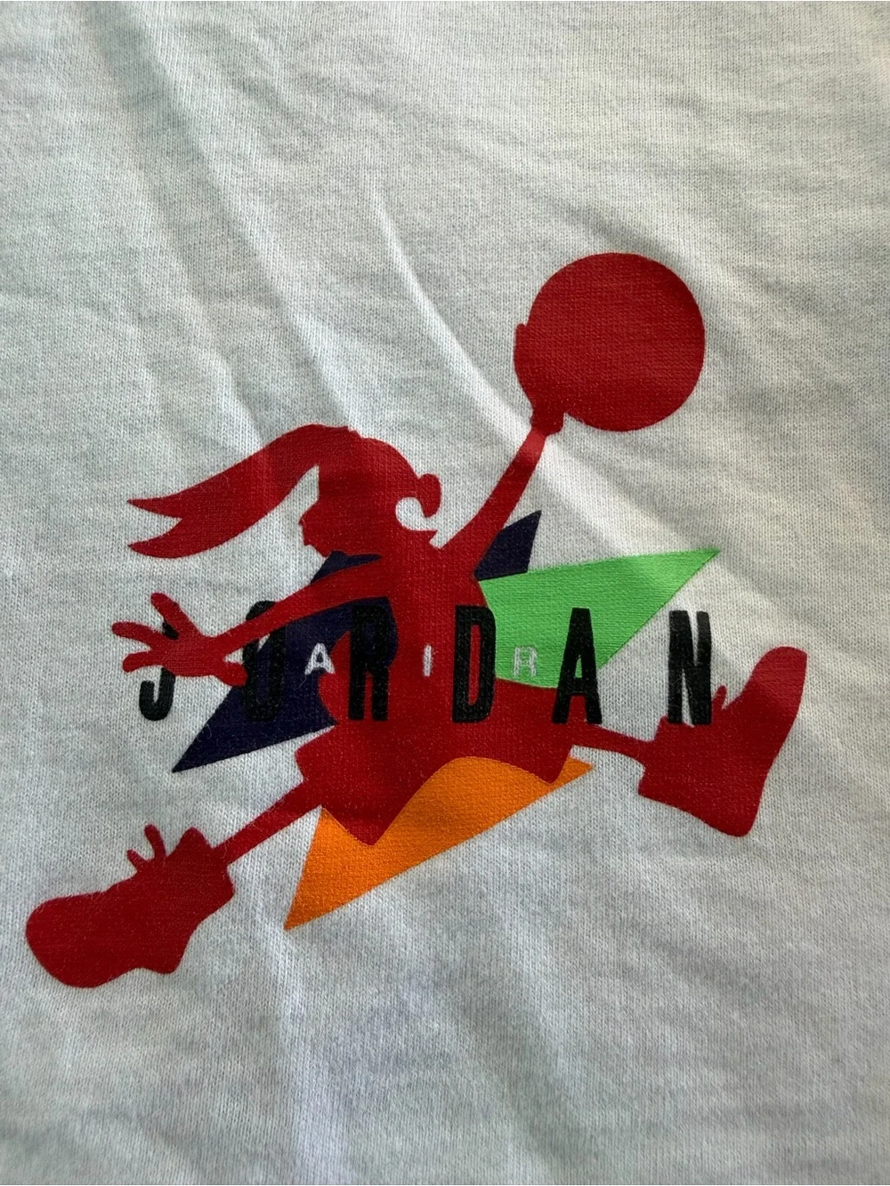 Jordan Men's Y2K Style White Bugs Bunny Space Jam Geometric Tank Top Size XXLT